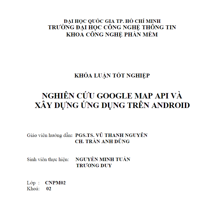 Nghiên cứu Google Map API và xây dựng ứng dụng Android